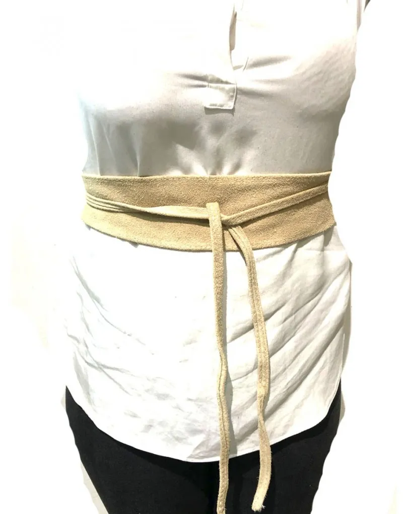 FAJINES PARA MUJER BEIGE DE PIEL ANTE 