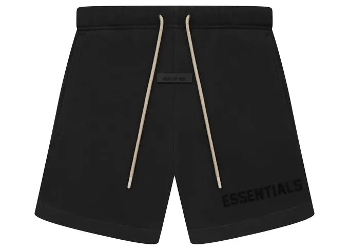 Fear of God Essentials Cream Drawstring Sweatshort Jet Black
