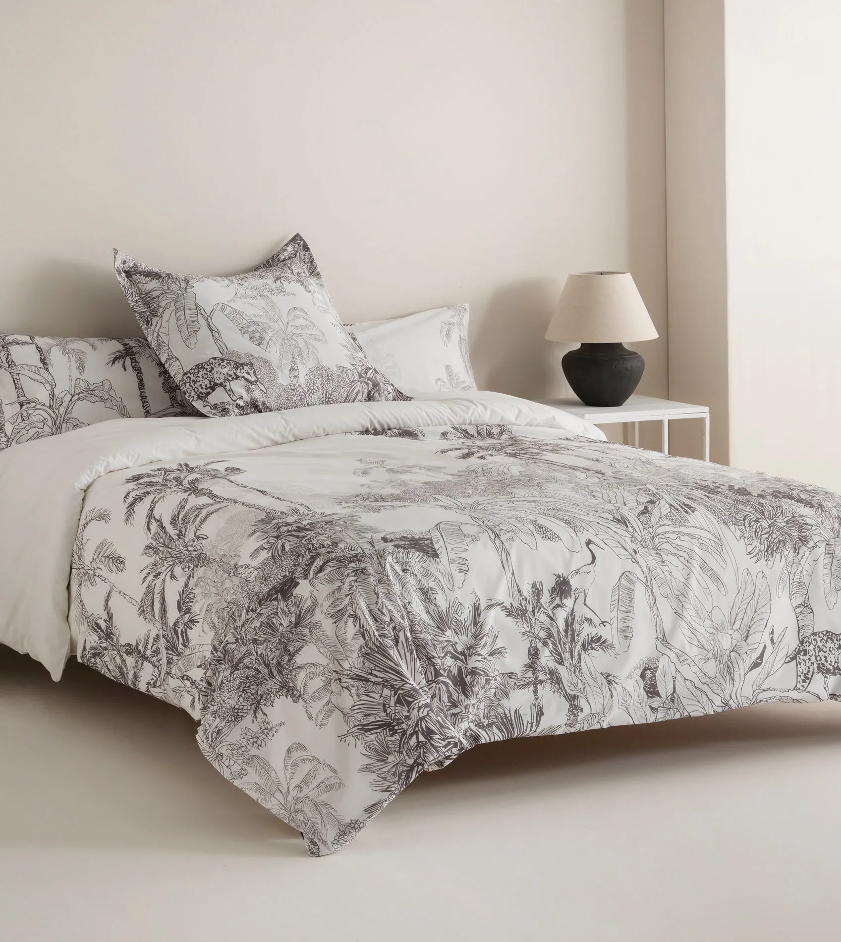FUNDA NóRDICA REVERSIBLE PERCAL 200H CAMA 150  PALMERA