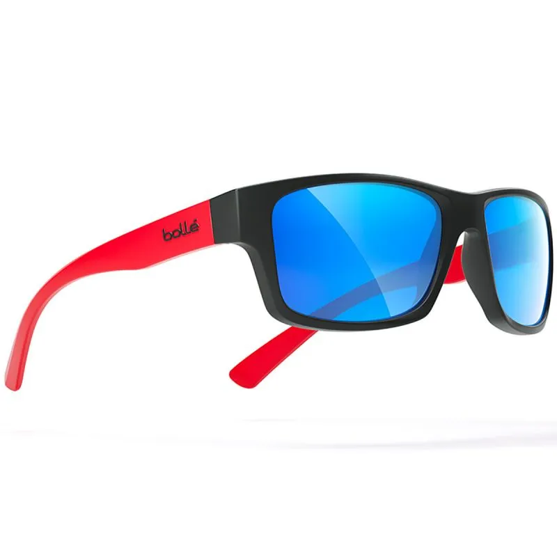 Gafas de sol flotantes Bollé Holman (Negro Rojo Mate HD Polarizado Azul Offshore)