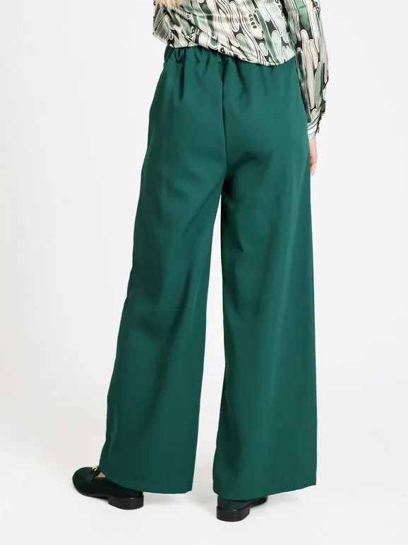Ghisleri Pantalón ancho de mujer de tiro alto.