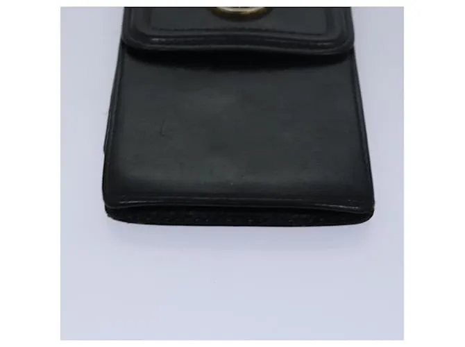 Gianni Versace Gianni Versace Barry Estuche de Llaves de Cuero 3 Piezas Negro Auth ac3163 Amarillo 