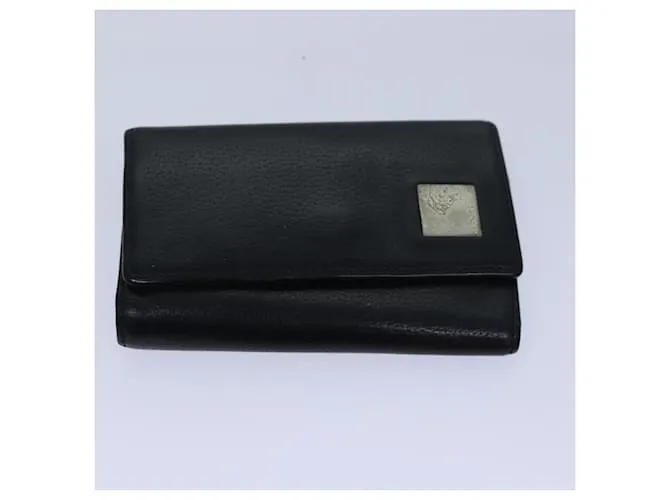 Gianni Versace Gianni Versace Barry Estuche de Llaves de Cuero 3 Piezas Negro Auth ac3163 Amarillo 