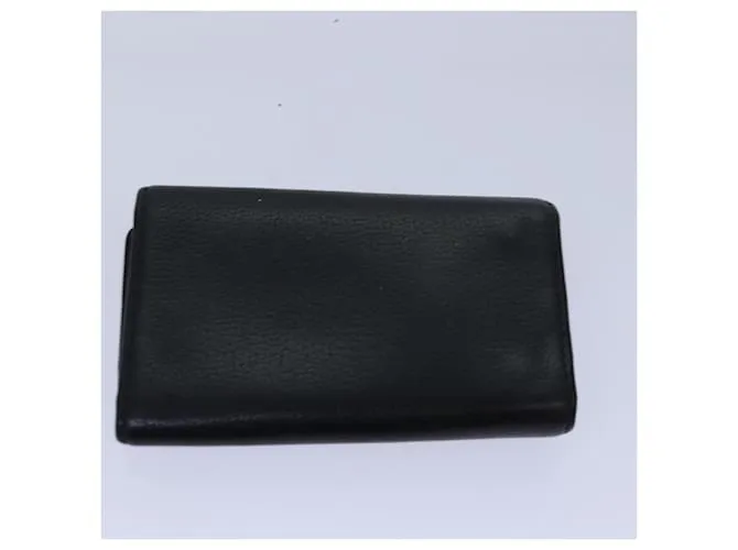 Gianni Versace Gianni Versace Barry Estuche de Llaves de Cuero 3 Piezas Negro Auth ac3163 Amarillo 