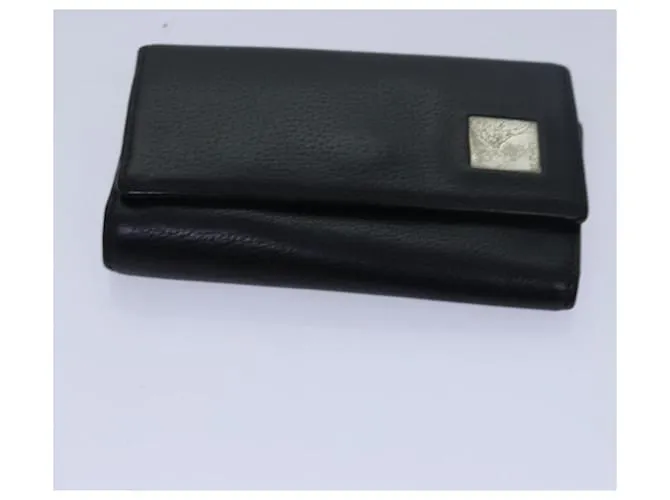 Gianni Versace Gianni Versace Barry Estuche de Llaves de Cuero 3 Piezas Negro Auth ac3163 Amarillo 