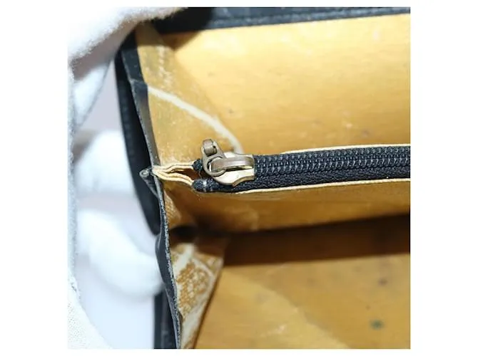 Gianni Versace Gianni Versace Barry Estuche de Llaves de Cuero 3 Piezas Negro Auth ac3163 Amarillo 