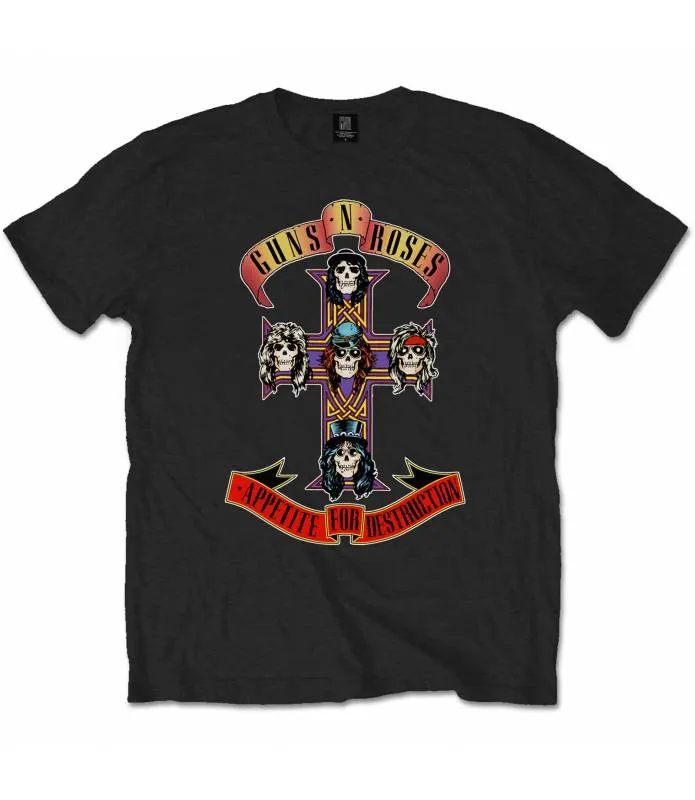 Guns N' Roses:Appetite for Destruction Tee Camiseta oficial unisex ROCK OFF GNR01
