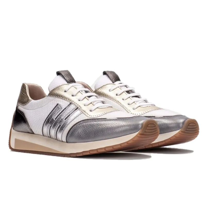 HISPANITAS Rafaella CHV221739 blanco metalizado Deportivo cordones mujer