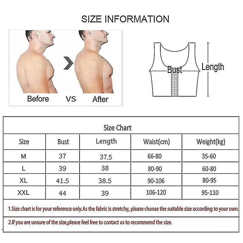 Hombres Gynecomastia Shaper Nuevo adelgazamiento Control de pecho Pecho Shapewear Ropa interior Cinturones estomacales Control d