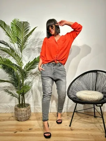 Jeans Baggy Wasted RUSTY Gris