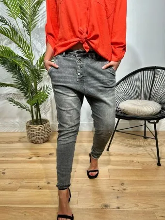 Jeans Baggy Wasted RUSTY Gris