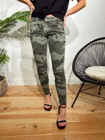 Jeans Camuflaje Cremalleras CHANEY