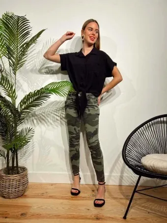 Jeans Camuflaje Cremalleras CHANEY