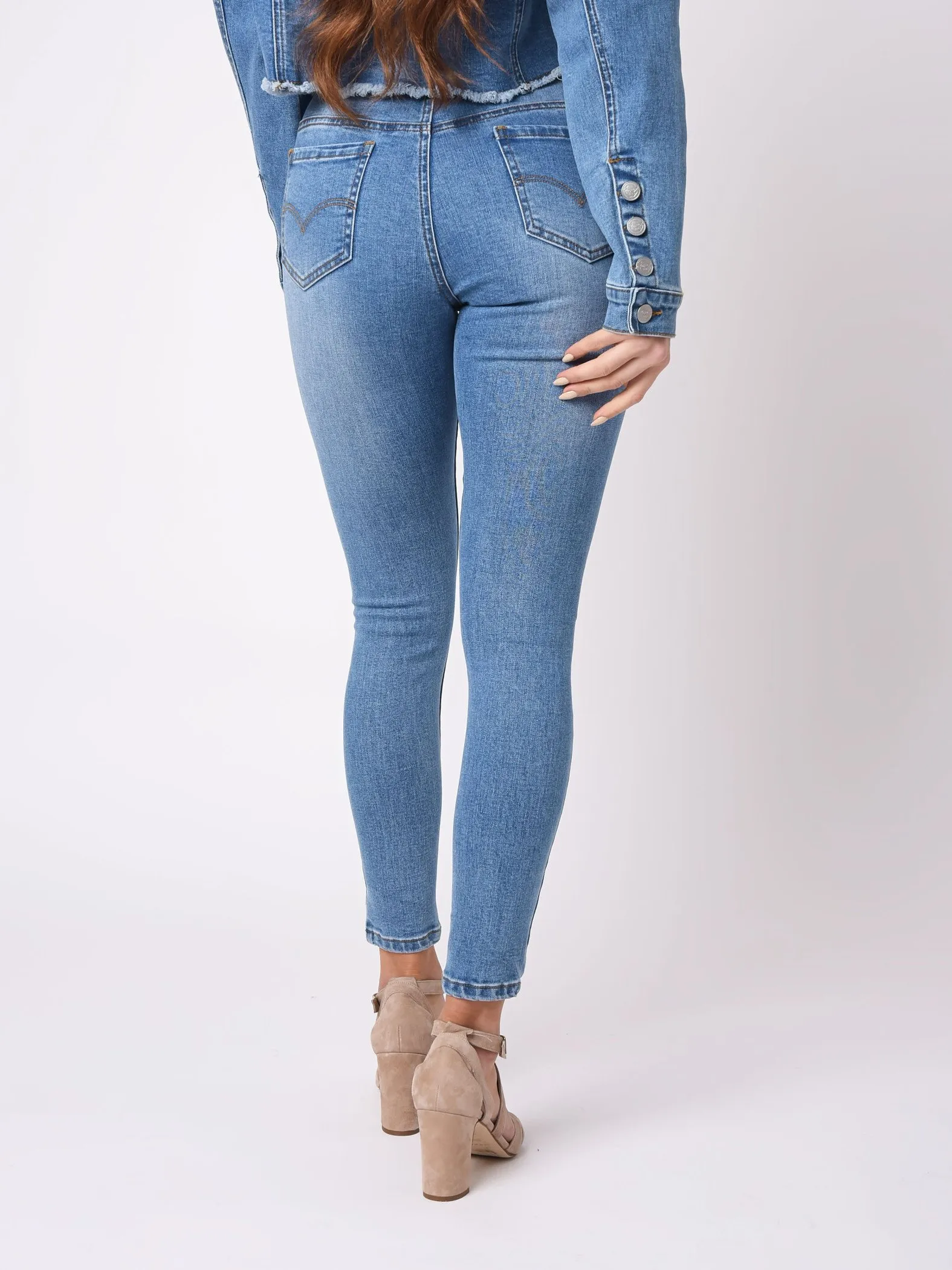 Jeans pitillo de cintura alta