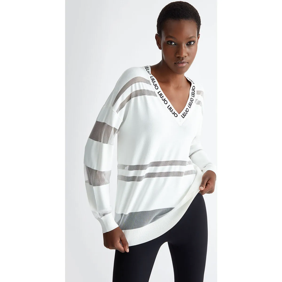 Jersey con detalles de malla