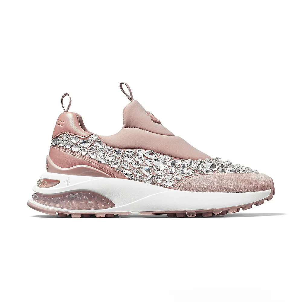 Jimmy Choo Zapatillas bajas Memphis/F Ballet Pink Mix de neopreno y piel para mujer
