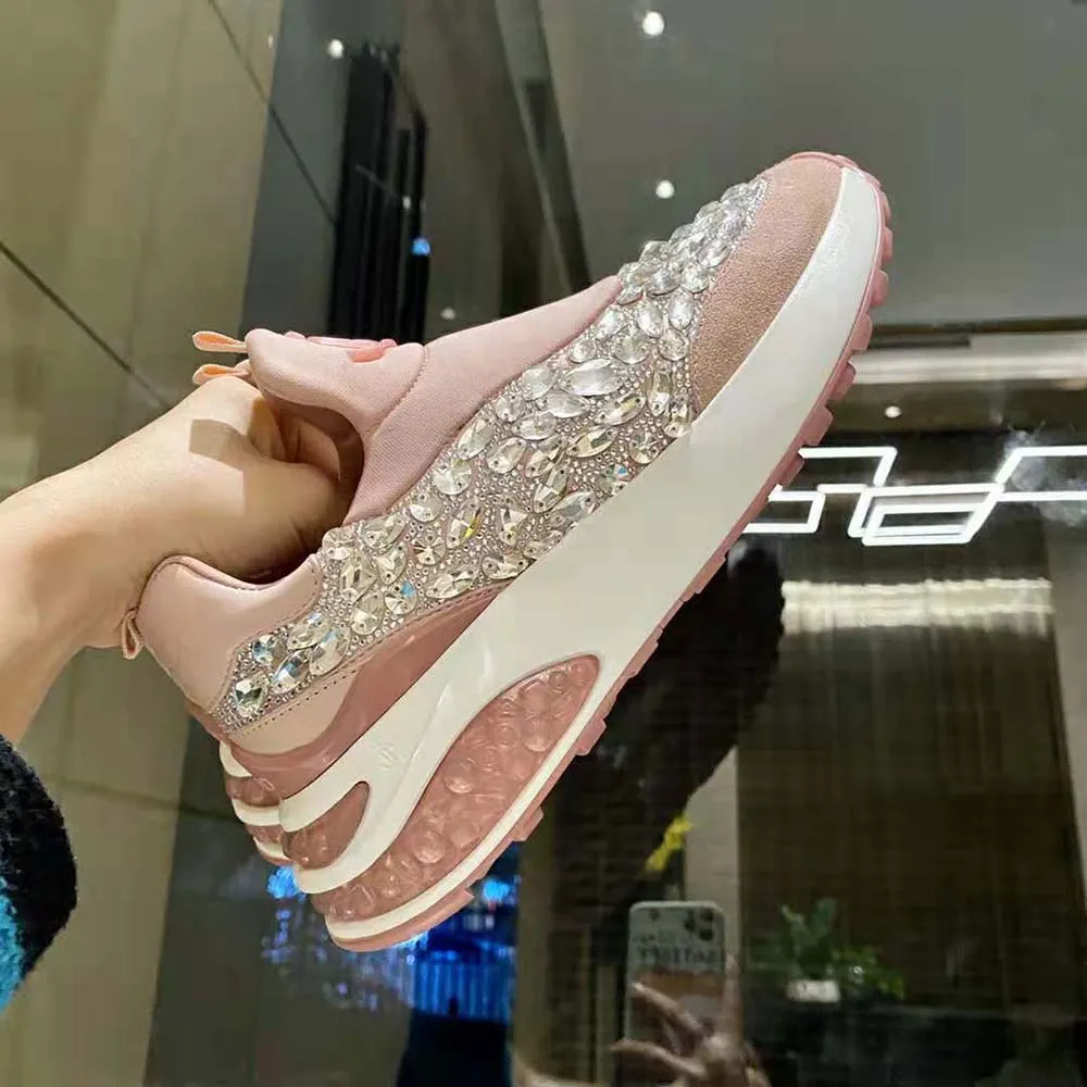 Jimmy Choo Zapatillas bajas Memphis/F Ballet Pink Mix de neopreno y piel para mujer