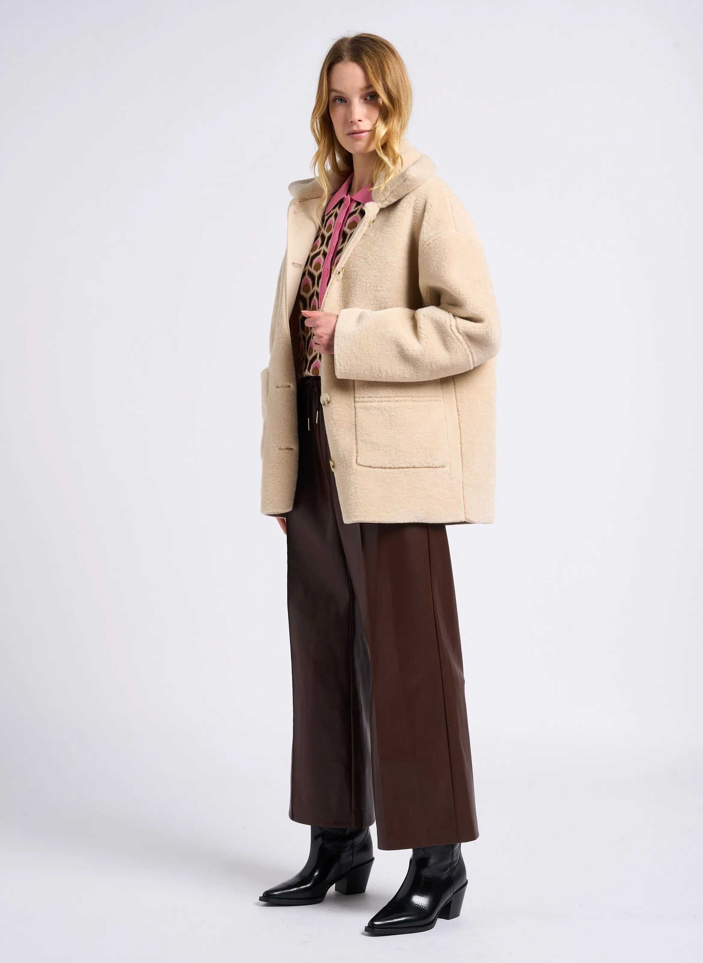 JOHAN  PANTALóN ANCHO EN MARRON