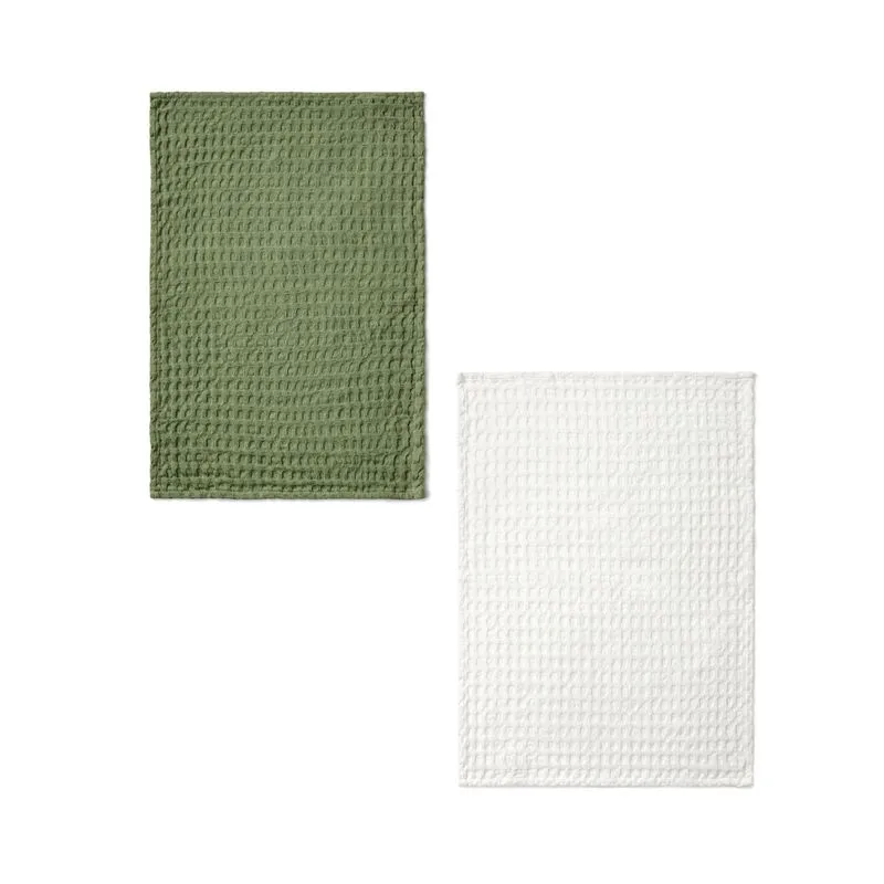 Juego de 2 paños con estampado de gofres Cromer