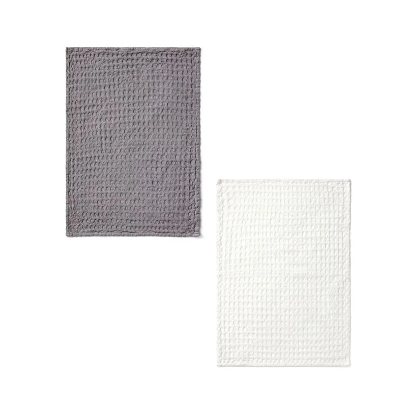 Juego de 2 paños con estampado de gofres Cromer