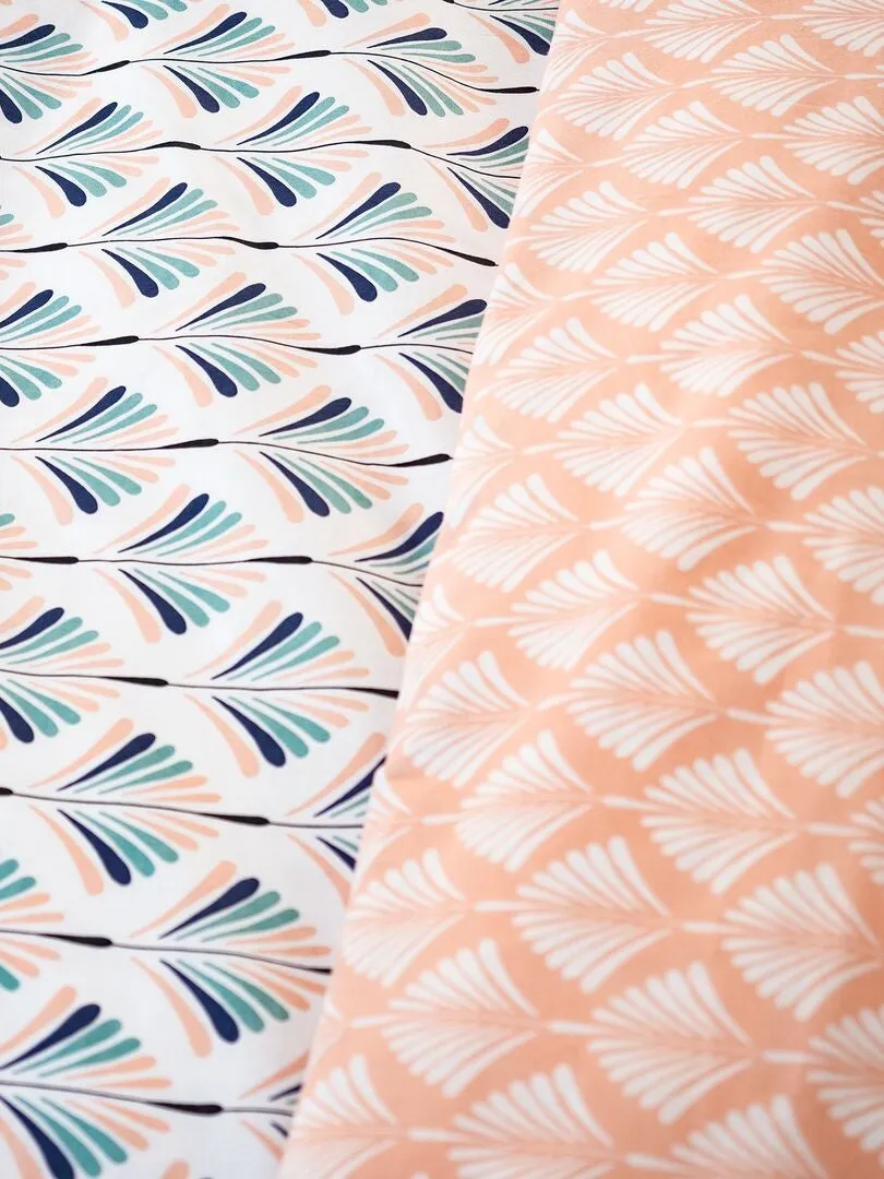 JUEGO DE CAMA  DOBLE  ROSA/AZUL