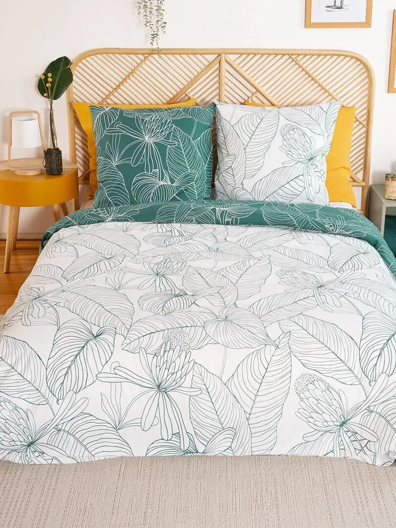 JUEGO DE CAMA ESTAMPADO  DOBLE  AZUL