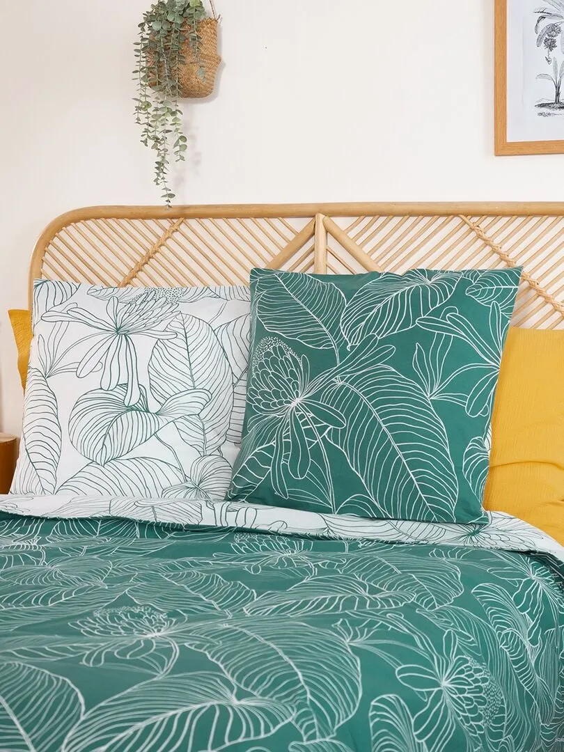 JUEGO DE CAMA ESTAMPADO  DOBLE  AZUL