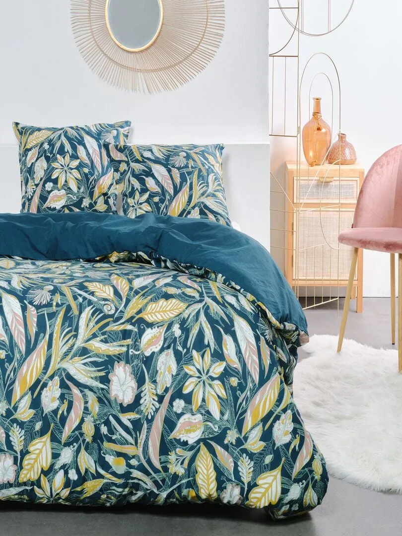 JUEGO DE CAMA ESTAMPADO  DOBLE  VERDE