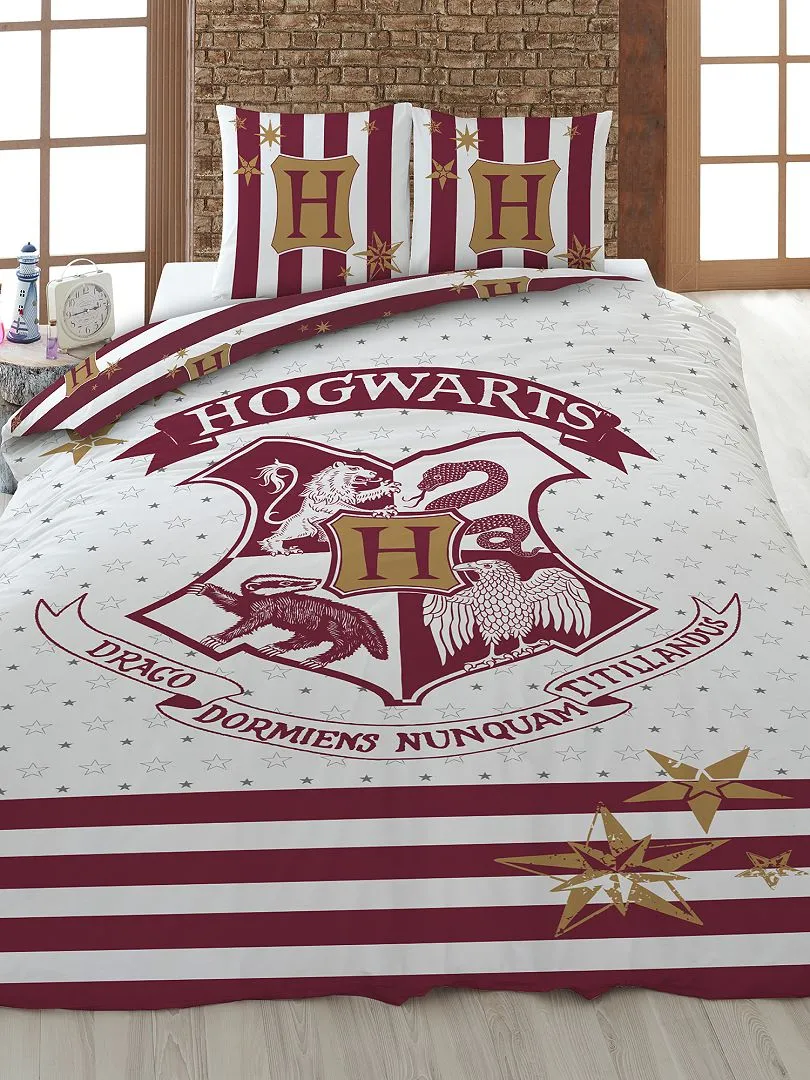 JUEGO DE CAMA INDIVIDUAL 'HARRY POTTER'  BLANCO/ROJO