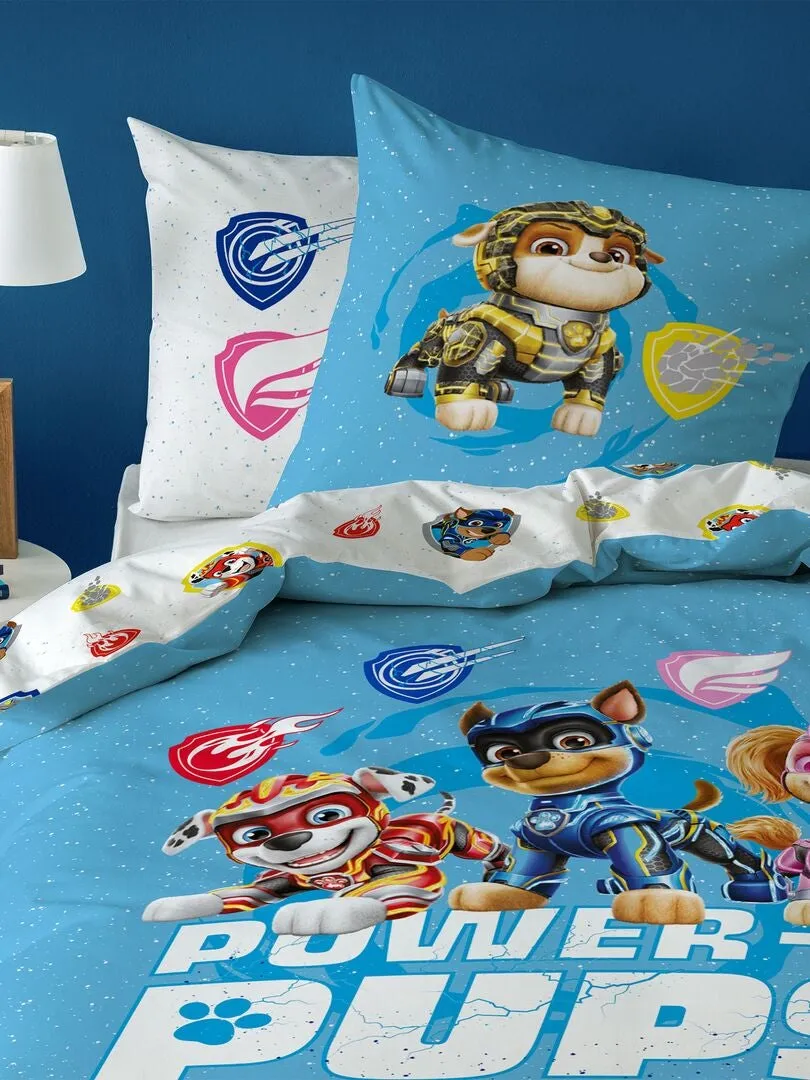 JUEGO DE CAMA REVERSIBLE 'LA PATRULLA CANINA'  AZUL