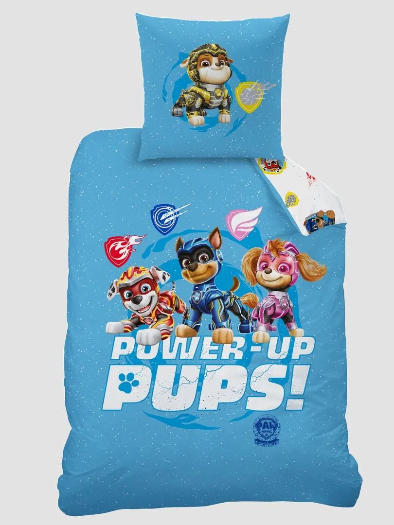 JUEGO DE CAMA REVERSIBLE 'LA PATRULLA CANINA'  AZUL