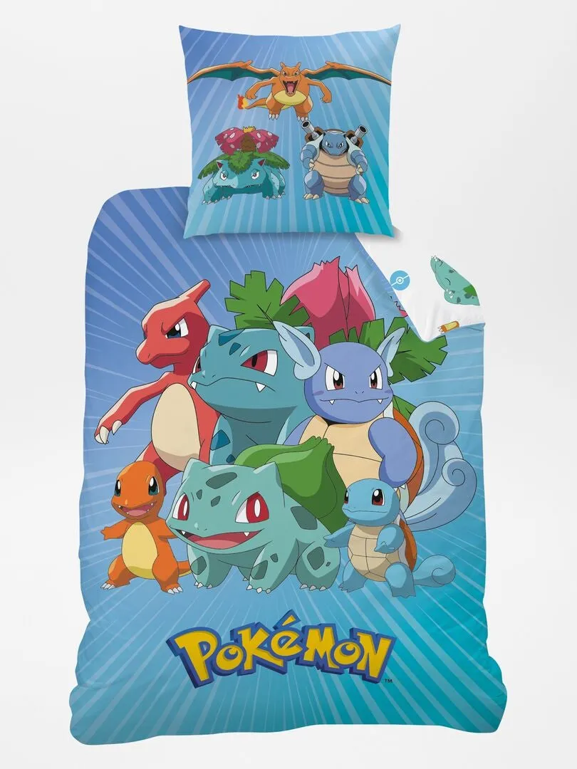 JUEGO DE CAMA 'POKéMON'  INDIVIDUAL  AZUL