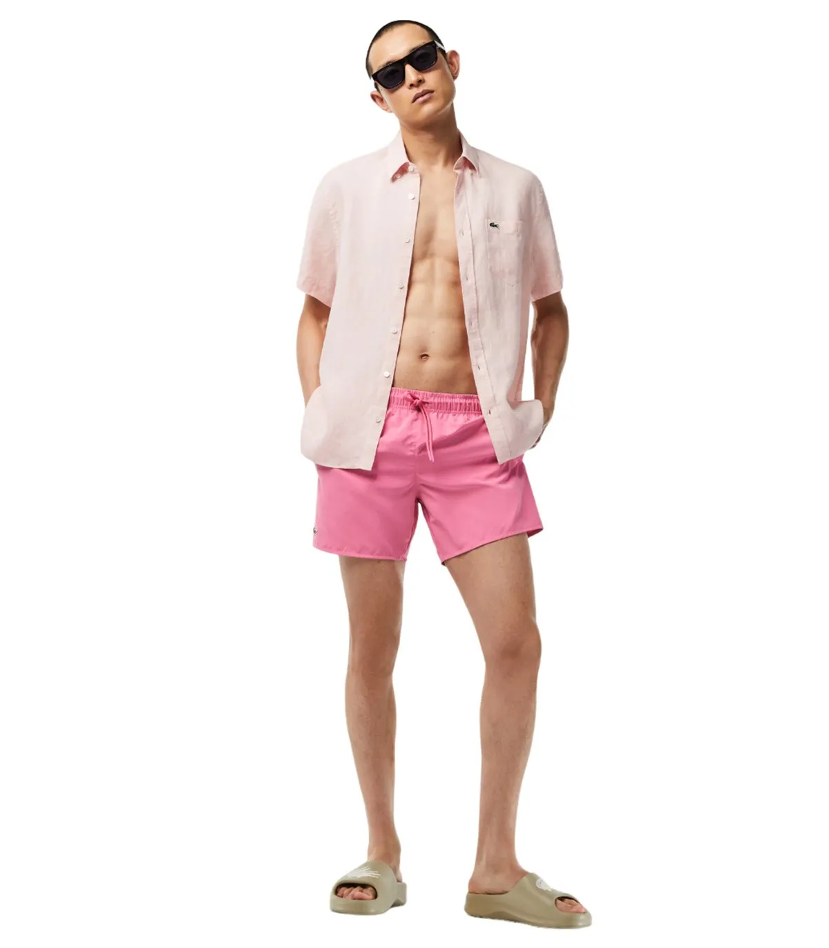 LACOSTE  BAñADOR PARA HOMBRE ROSA  MAILLOT DE BAIN