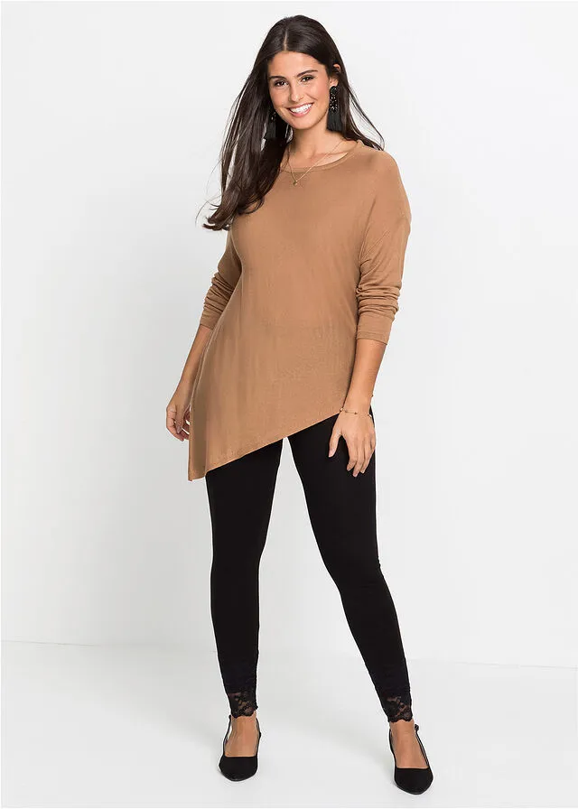 Leggings con encaje Negro