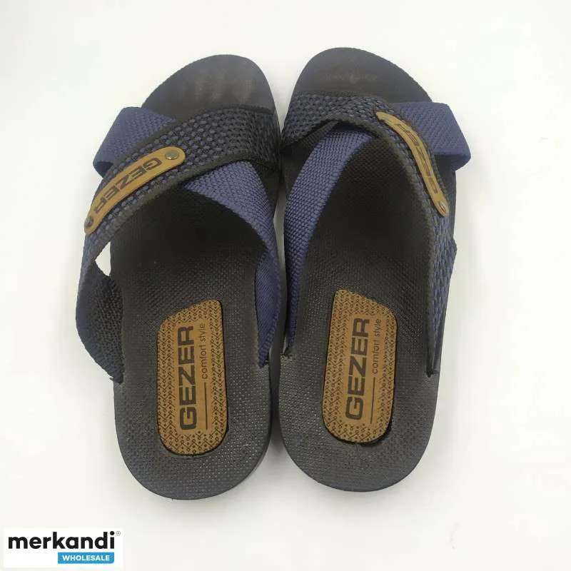 LOTE DE CHANCLAS DE HOMBRE AL POR MAYOR  NUEVAS Y DE MARCA EUROPA