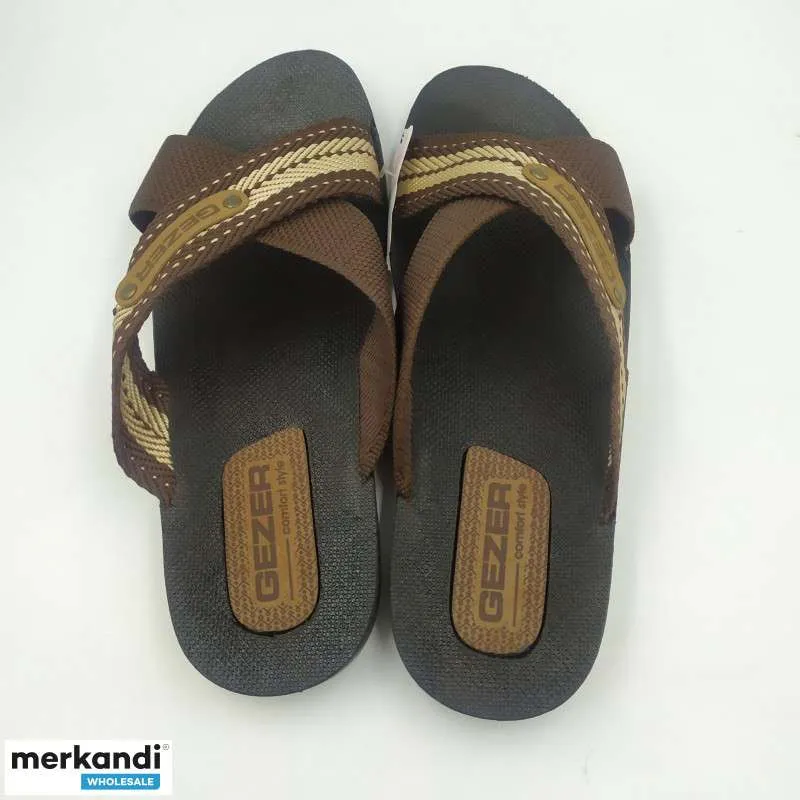 LOTE DE CHANCLAS DE HOMBRE AL POR MAYOR  NUEVAS Y DE MARCA EUROPA