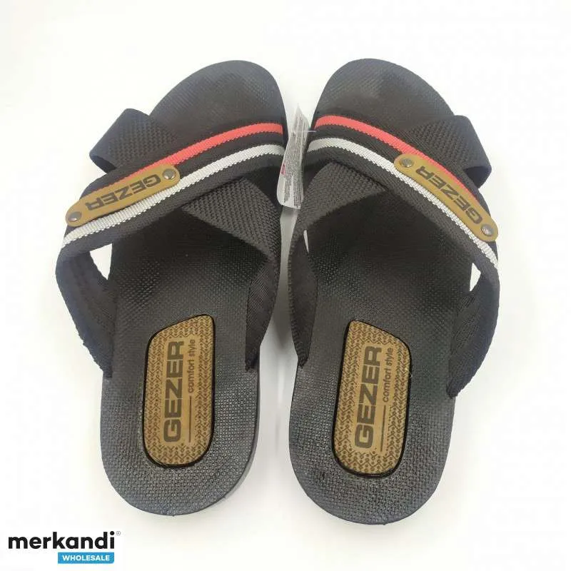 LOTE DE CHANCLAS DE HOMBRE AL POR MAYOR  NUEVAS Y DE MARCA EUROPA
