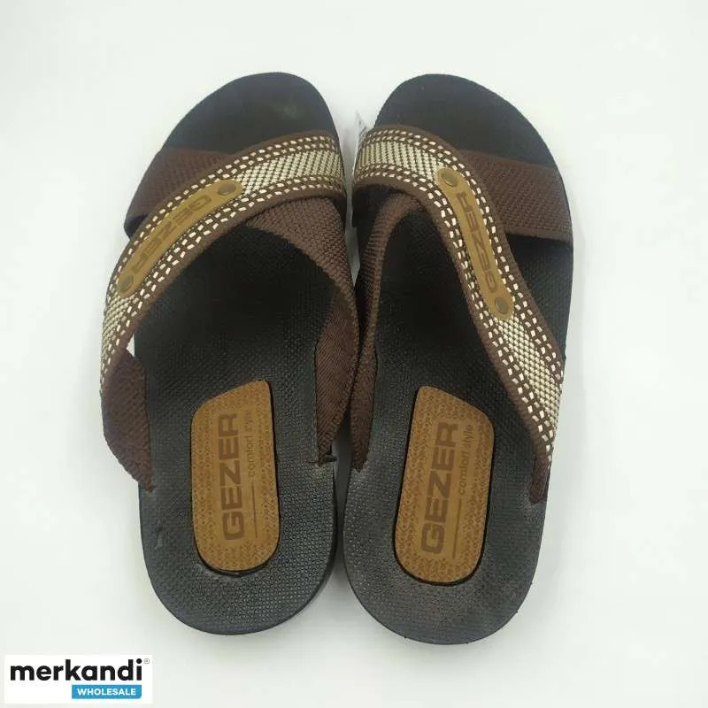 LOTE DE CHANCLAS DE HOMBRE AL POR MAYOR  NUEVAS Y DE MARCA EUROPA