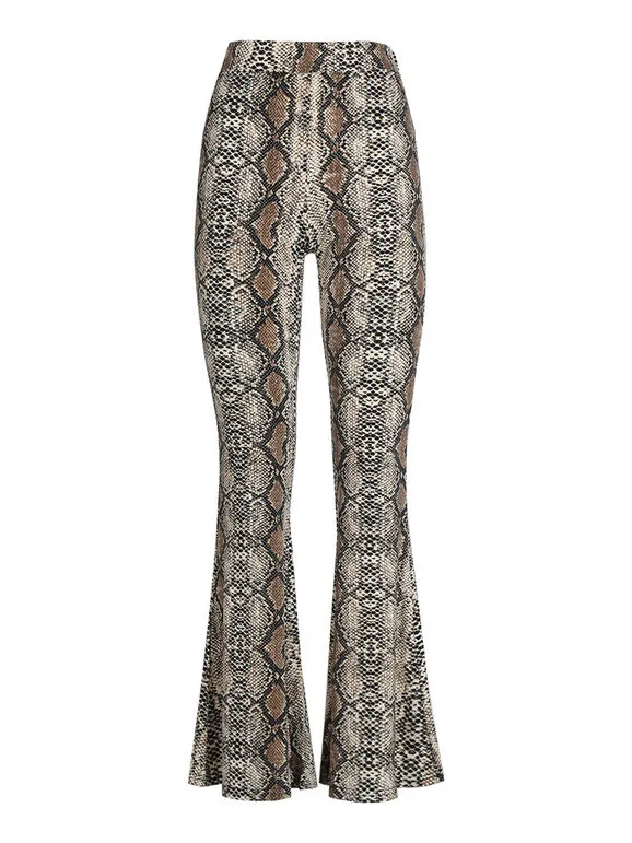 Lovery Pantalón acampanado animalier mujer