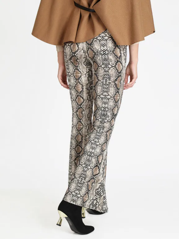 Lovery Pantalón acampanado animalier mujer