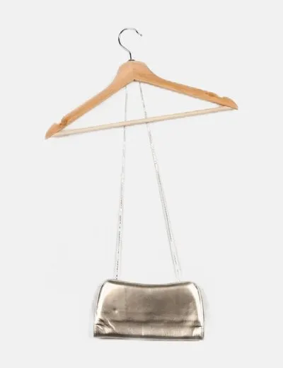 Luxax Bolso beige detalles bronce