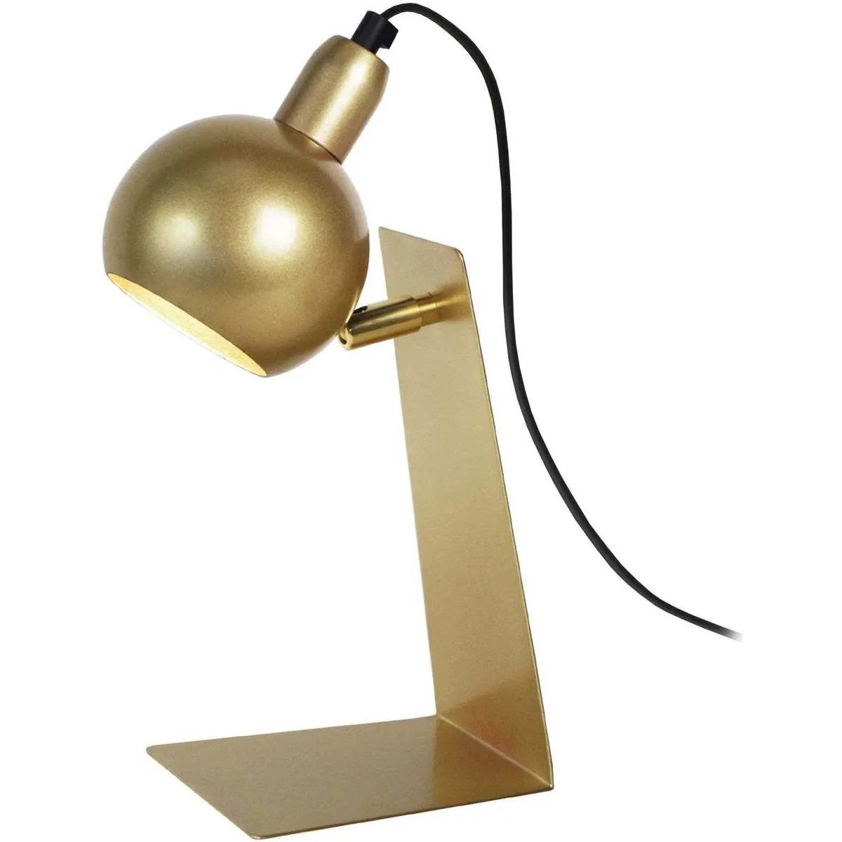 Lámpara de escritorio redondo metal oro