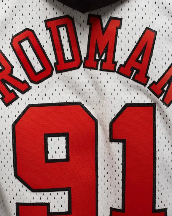 mitchell & ness camisilla cream team color swingman bulls 1997 dennis rodman