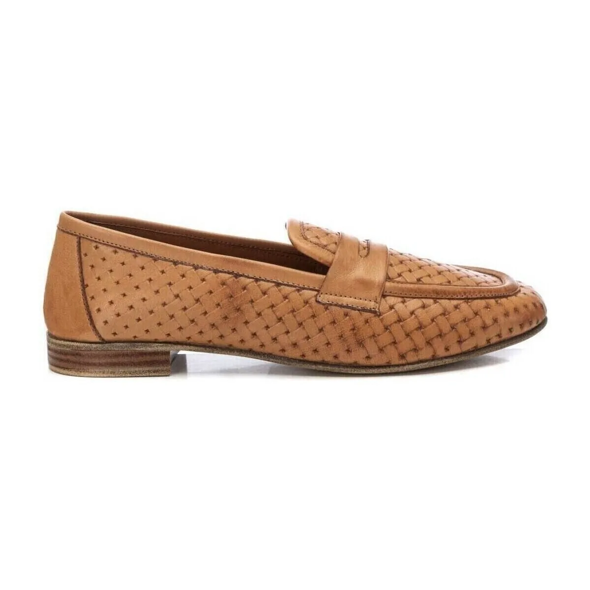 MOCASINES DE PIEL PARA MUJER  16155801 CAMEL