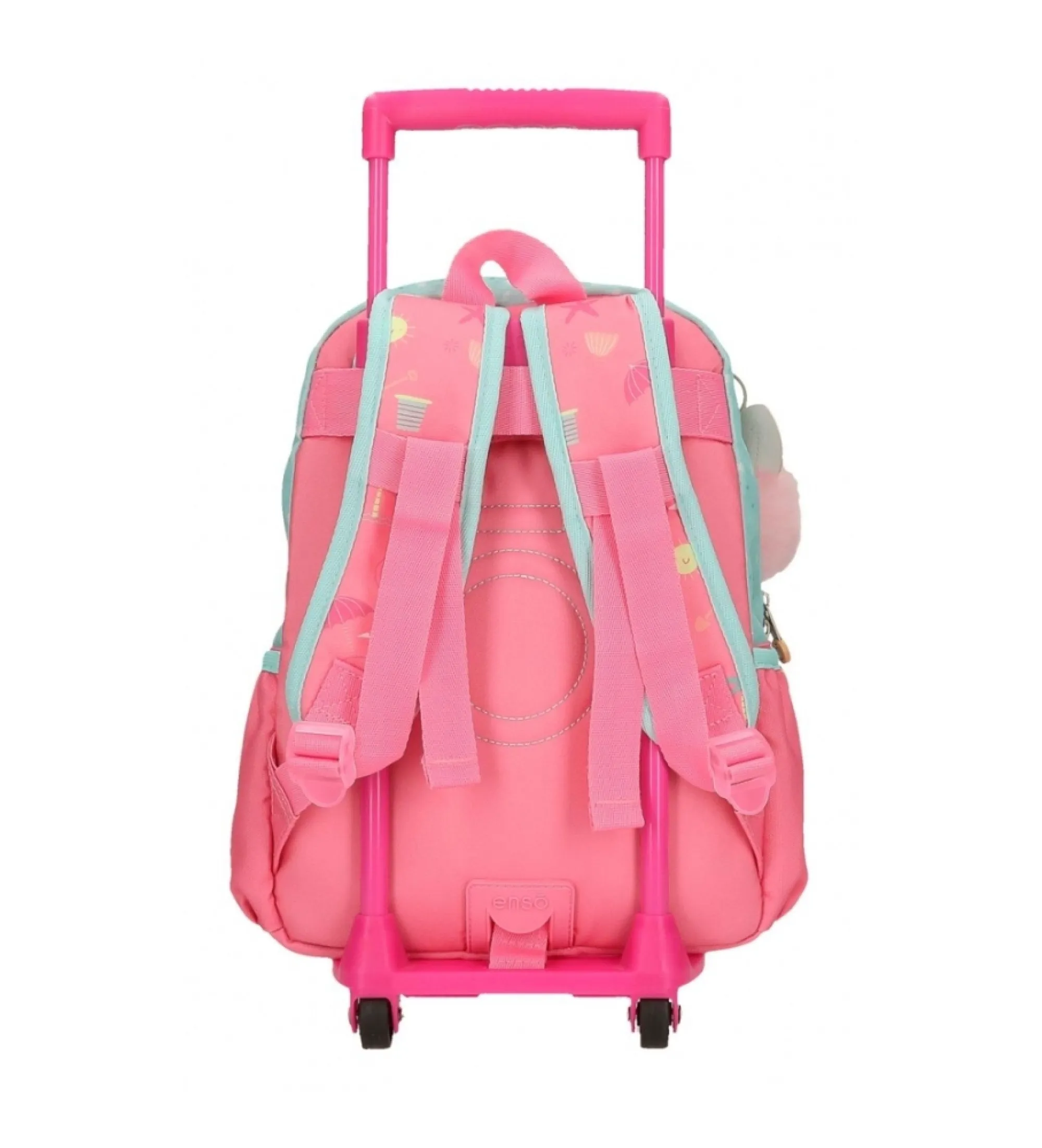 Mochila de paseo Enso Magic summer 32 cm con carro turquesa