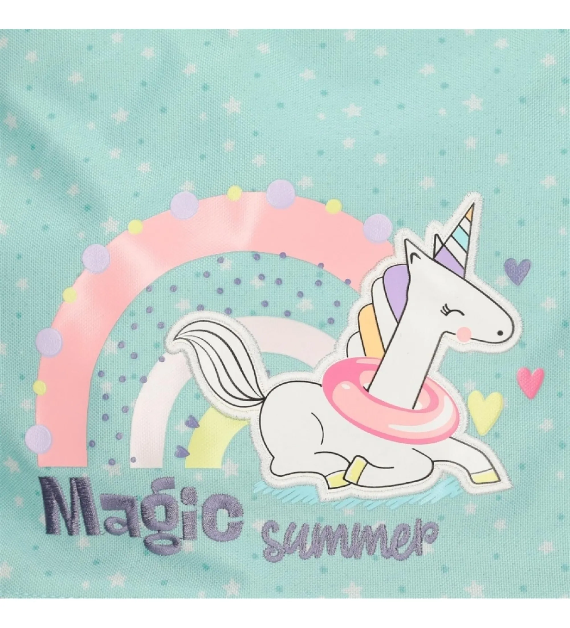 Mochila de paseo Enso Magic summer 32 cm con carro turquesa