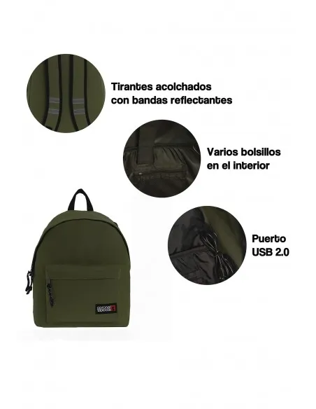 Mochila Hombre Urban para portátil con puerto carga USB de Coronel Tapiocca