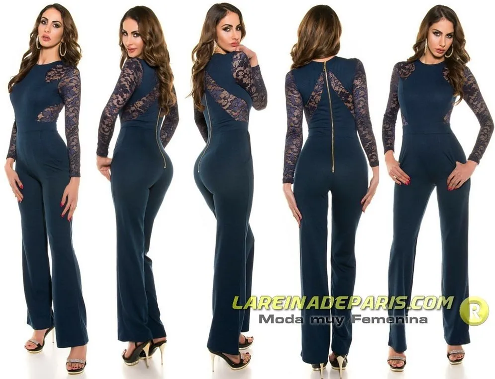 Mono de moda atractivo azul 