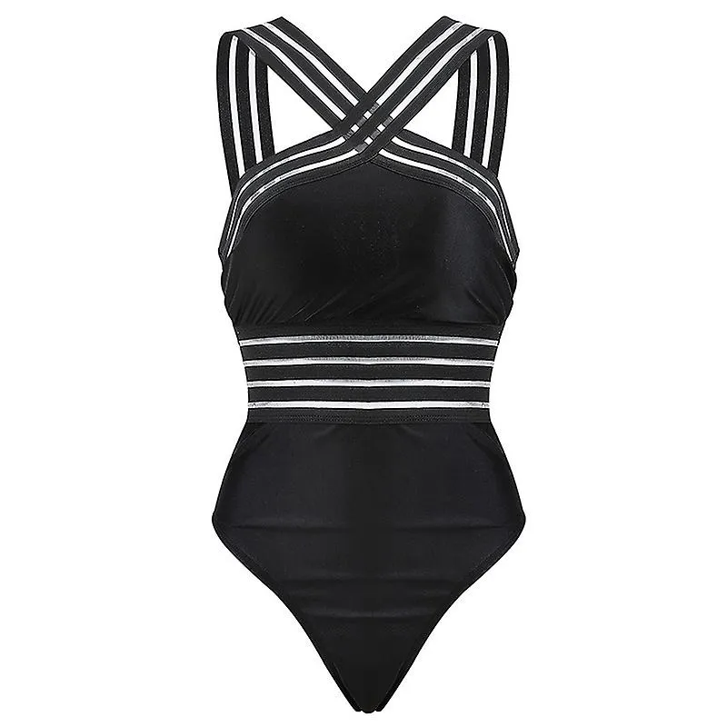 Mujer One Piece Bikini Cross Monokini Traje de baño acolchado Traje de baño Traje de baño Ropa de playa