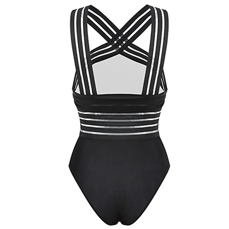 Mujer One Piece Bikini Cross Monokini Traje de baño acolchado Traje de baño Traje de baño Ropa de playa